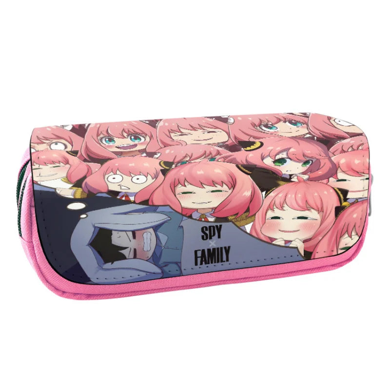 Kit ESPÍA×FAMILIAR | Estuche grande inspirado en Spy x Family, perfecto para guardar material escolar y maquillaje. Diseñado para estudiantes y fanáticos del anime, este estuche kawaii es un gran regalo práctico y elegante.