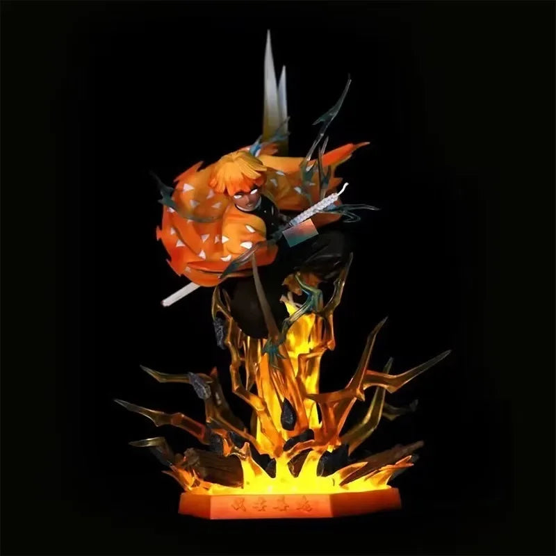 Figuras de Demon Slayer | Figuras que representan a Zenitsu, Kanroji, Akaza, Shinobu, Muichiro, Kyojuro y Kokushibo. Perfectas para decorar un escritorio o estante, estas figuras detalladas son ideales para los fanáticos de Demon Slayer.