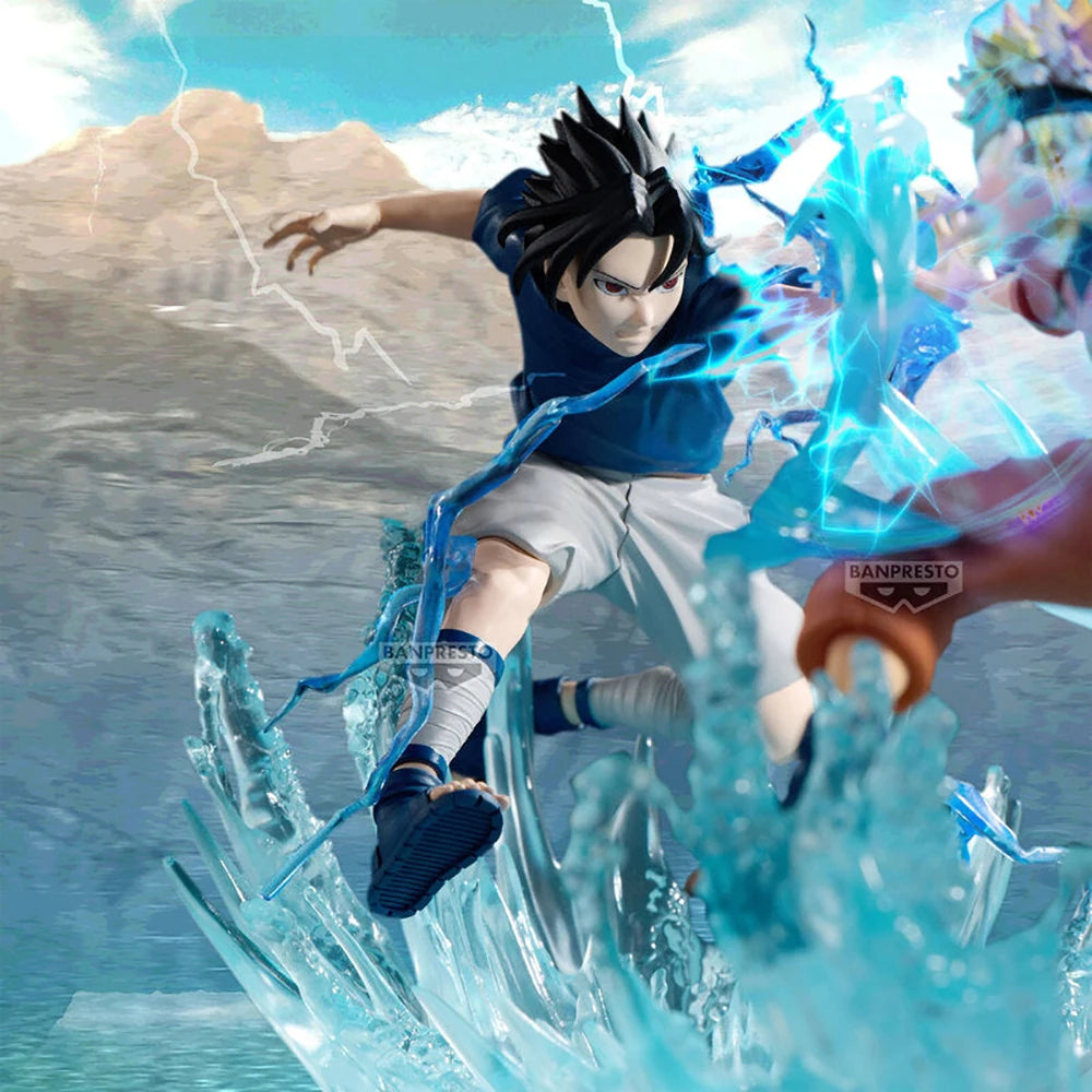 Figura 12cm Bandai Banpresto Edición Combinada Batalla | Figuras de acción originales de Sasuke Uchiha y Naruto Uzumaki en pleno combate. Modelos decorativos perfectos para aficionados y niños.