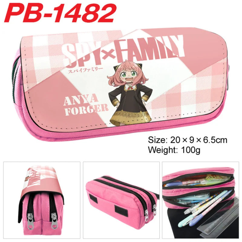 Kit ESPÍA×FAMILIAR | Estuche grande inspirado en Spy x Family, perfecto para guardar material escolar y maquillaje. Diseñado para estudiantes y fanáticos del anime, este estuche kawaii es un gran regalo práctico y elegante.