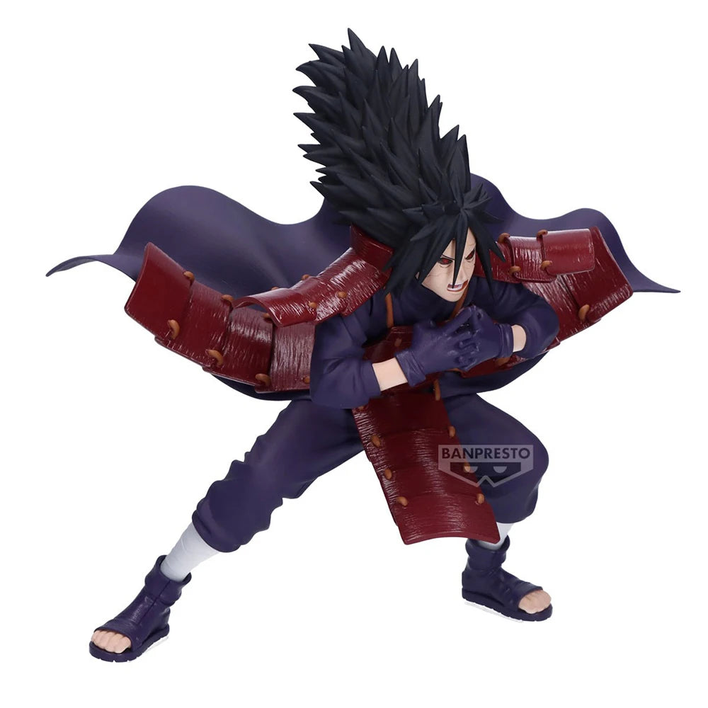 Figura original Bandai Banpresto de 13 cm (edición Vibration Stars) Naruto: Shippuden | Modelo de acción de Madara Uchiha, perfecto para coleccionistas y fanáticos del anime.