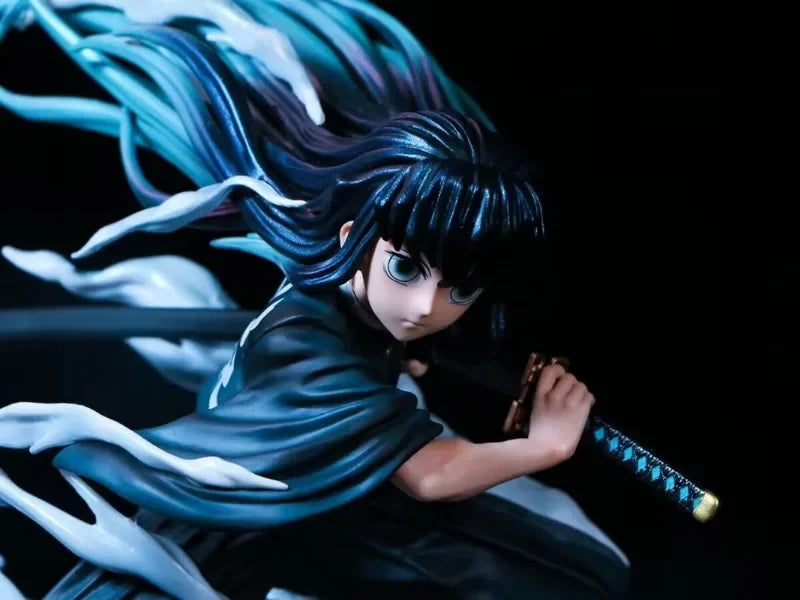 Figuras de Demon Slayer | Figuras que representan a Zenitsu, Kanroji, Akaza, Shinobu, Muichiro, Kyojuro y Kokushibo. Perfectas para decorar un escritorio o estante, estas figuras detalladas son ideales para los fanáticos de Demon Slayer.