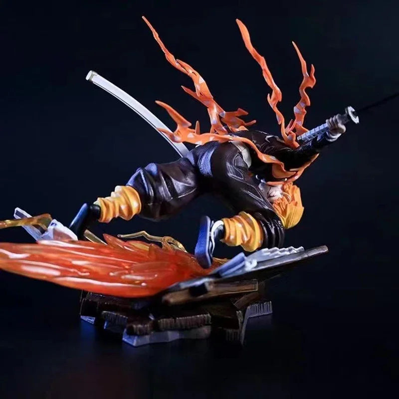Figuras de Demon Slayer | Figuras que representan a Zenitsu, Kanroji, Akaza, Shinobu, Muichiro, Kyojuro y Kokushibo. Perfectas para decorar un escritorio o estante, estas figuras detalladas son ideales para los fanáticos de Demon Slayer.