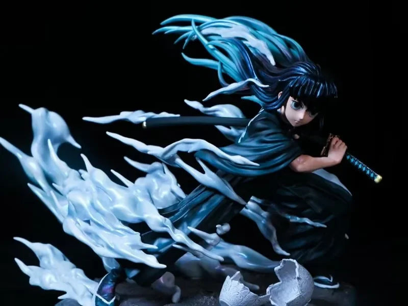 Figuras de Demon Slayer | Figuras que representan a Zenitsu, Kanroji, Akaza, Shinobu, Muichiro, Kyojuro y Kokushibo. Perfectas para decorar un escritorio o estante, estas figuras detalladas son ideales para los fanáticos de Demon Slayer.