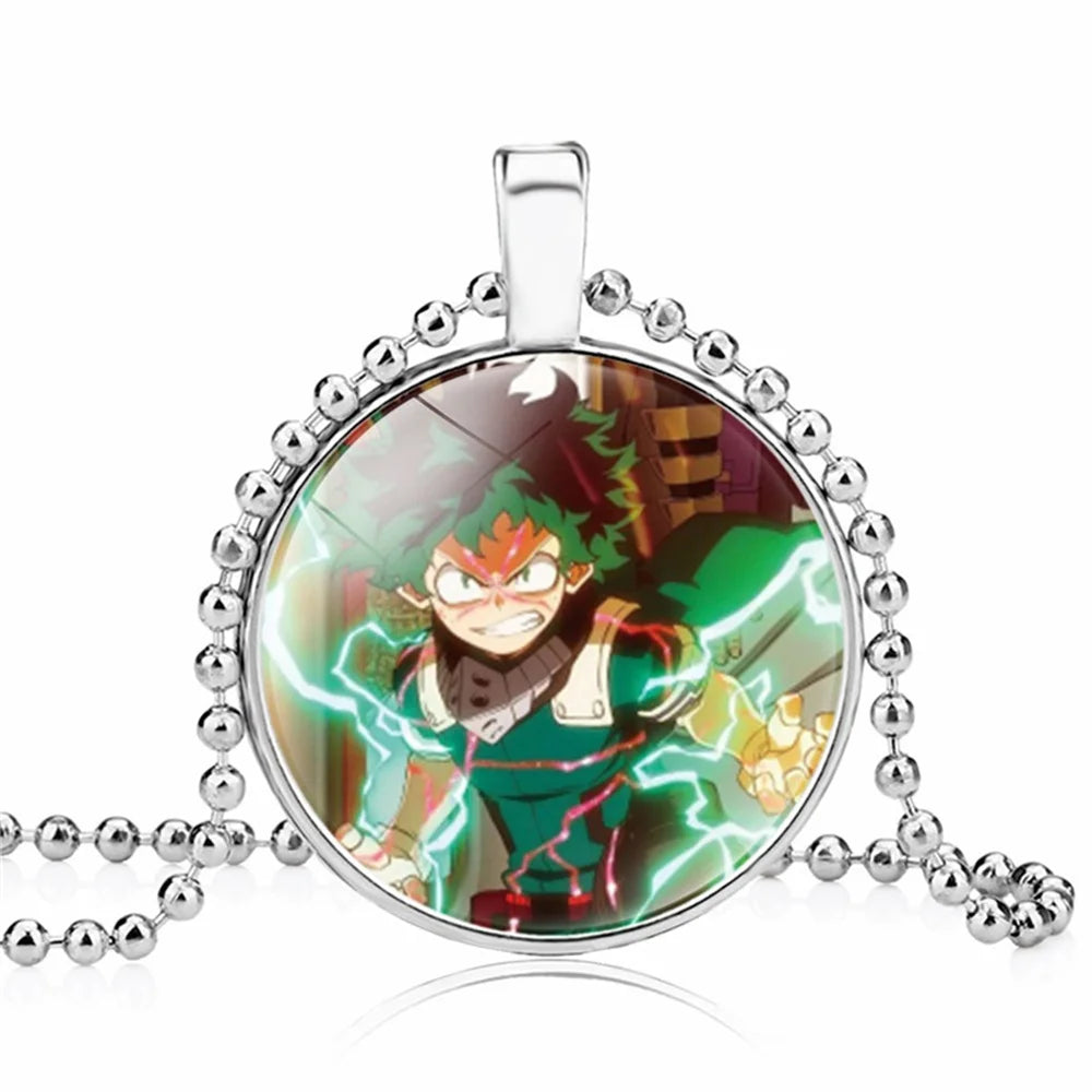 Collar My Hero Academia con un elegante colgante redondo, inspirado en los personajes de My Hero Academia. Accesorio ideal para completar un look o regalar