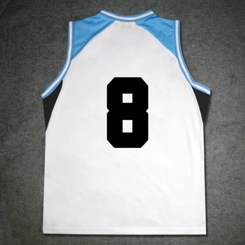 Ensemble de sport Kuroko no Basket Rakuzan | Uniforme de basket Rakuzan inspiré de l'équipe d'Akashi Seijuro. Comprend un t-shirt et un short. Parfait pour le cosplay ou les sports.