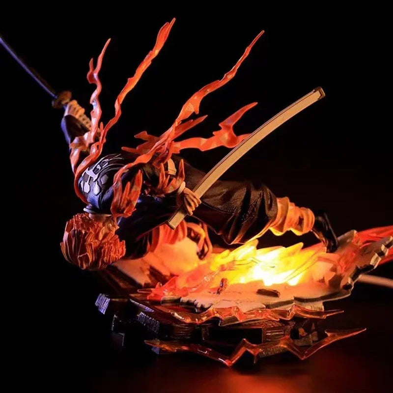 Figuras de Demon Slayer | Figuras que representan a Zenitsu, Kanroji, Akaza, Shinobu, Muichiro, Kyojuro y Kokushibo. Perfectas para decorar un escritorio o estante, estas figuras detalladas son ideales para los fanáticos de Demon Slayer.