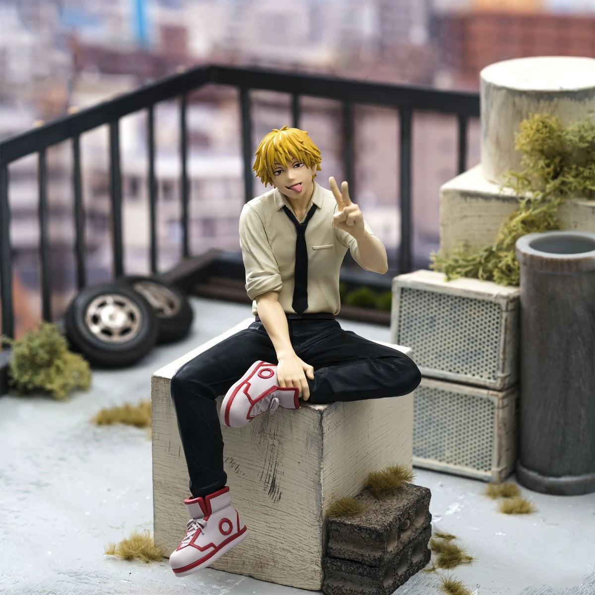 Figura de hombre de motosierra Chokonose Original SEGA PM de 14-15cm | Maquetas de PVC que representan a Power, Denji y Hayakawa Aki. Perfecto como regalo, decoración de escritorio o coleccionable para los fans del anime Chainsaw Man.