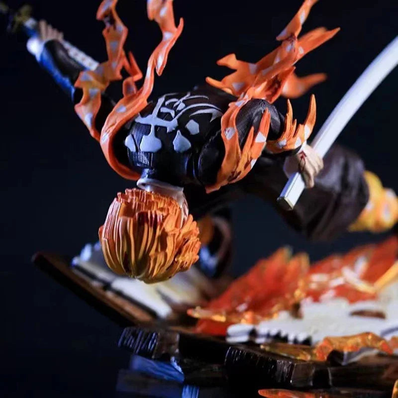 Figuras de Demon Slayer | Figuras que representan a Zenitsu, Kanroji, Akaza, Shinobu, Muichiro, Kyojuro y Kokushibo. Perfectas para decorar un escritorio o estante, estas figuras detalladas son ideales para los fanáticos de Demon Slayer.