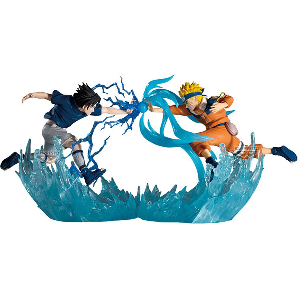 Figura 12cm Bandai Banpresto Edición Combinada Batalla | Figuras de acción originales de Sasuke Uchiha y Naruto Uzumaki en pleno combate. Modelos decorativos perfectos para aficionados y niños.