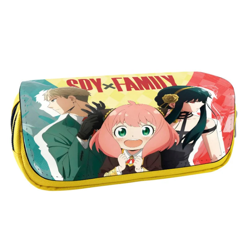 Kit ESPÍA×FAMILIAR | Estuche grande inspirado en Spy x Family, perfecto para guardar material escolar y maquillaje. Diseñado para estudiantes y fanáticos del anime, este estuche kawaii es un gran regalo práctico y elegante.