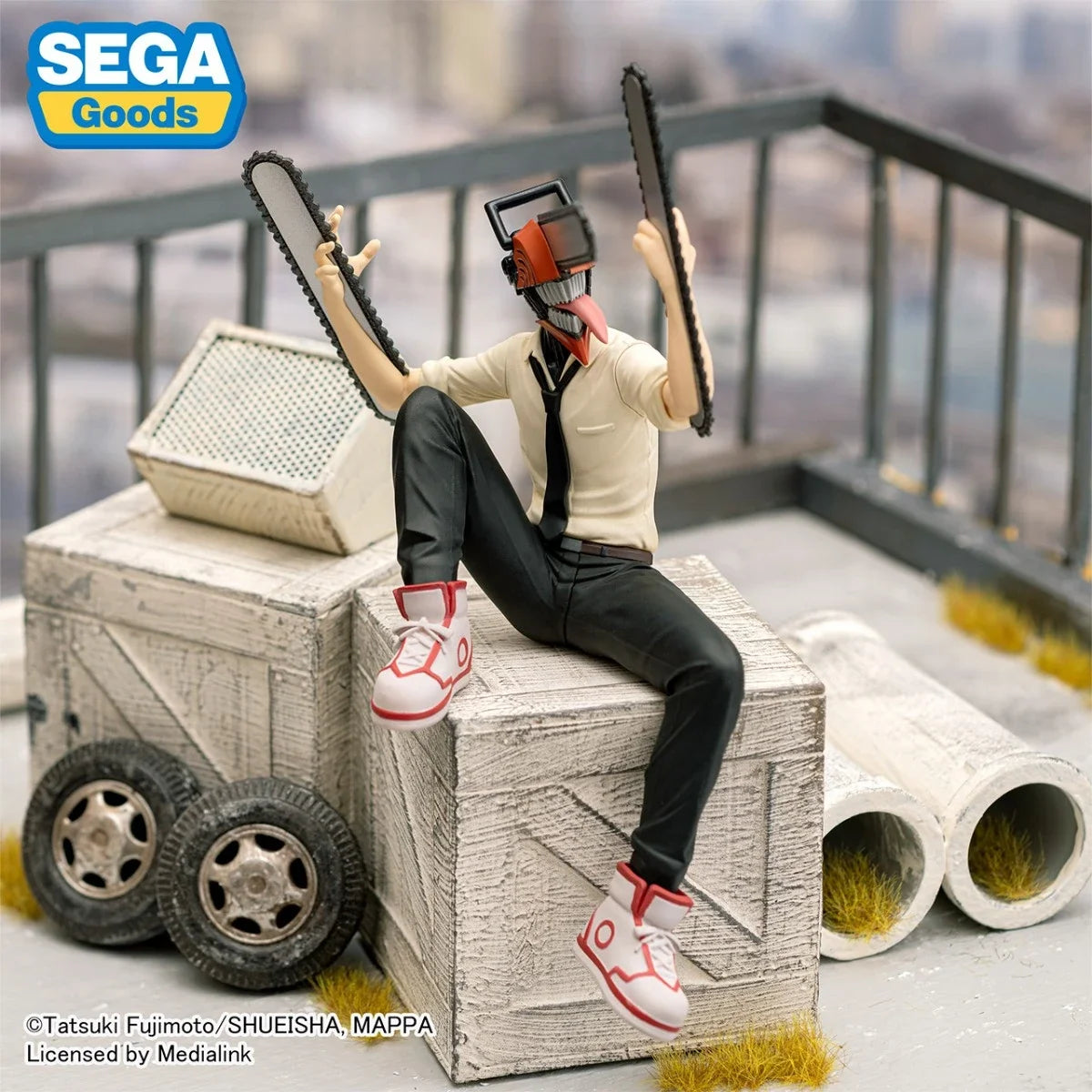 Figura de hombre de motosierra Chokonose Original SEGA PM de 14-15cm | Maquetas de PVC que representan a Power, Denji y Hayakawa Aki. Perfecto como regalo, decoración de escritorio o coleccionable para los fans del anime Chainsaw Man.