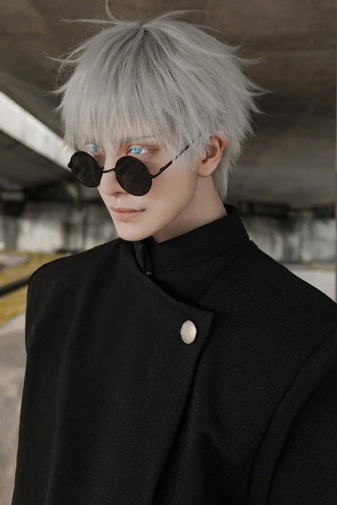 Jujutsu Kaisen Gojo Satoru Cosplay Glasses Eyewear Anime Halloween Black Glasses Costume Props Accessories Cosplay Anime