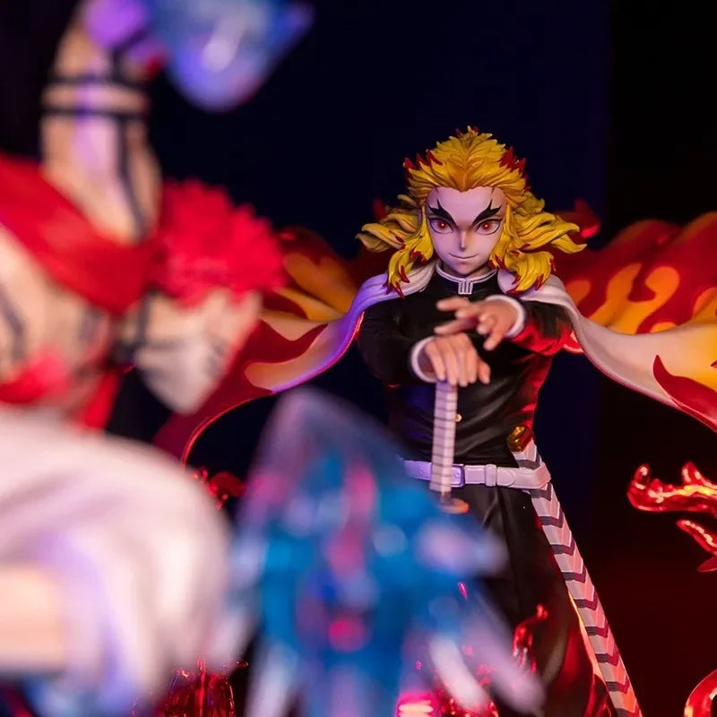 Figuras de Demon Slayer | Figuras que representan a Zenitsu, Kanroji, Akaza, Shinobu, Muichiro, Kyojuro y Kokushibo. Perfectas para decorar un escritorio o estante, estas figuras detalladas son ideales para los fanáticos de Demon Slayer.