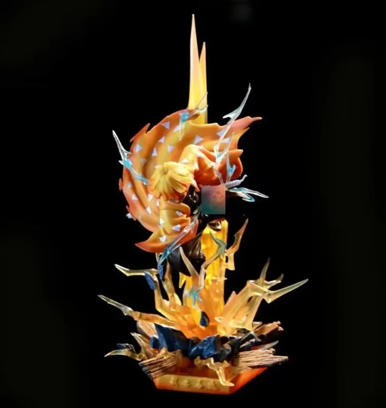 Figuras de Demon Slayer | Figuras que representan a Zenitsu, Kanroji, Akaza, Shinobu, Muichiro, Kyojuro y Kokushibo. Perfectas para decorar un escritorio o estante, estas figuras detalladas son ideales para los fanáticos de Demon Slayer.