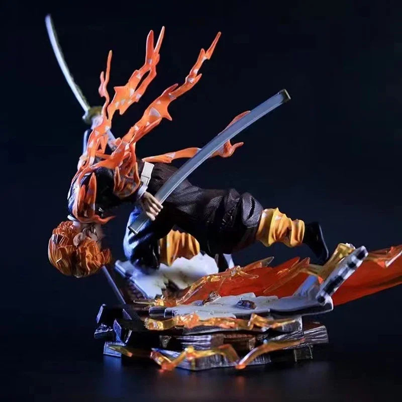 Figuras de Demon Slayer | Figuras que representan a Zenitsu, Kanroji, Akaza, Shinobu, Muichiro, Kyojuro y Kokushibo. Perfectas para decorar un escritorio o estante, estas figuras detalladas son ideales para los fanáticos de Demon Slayer.