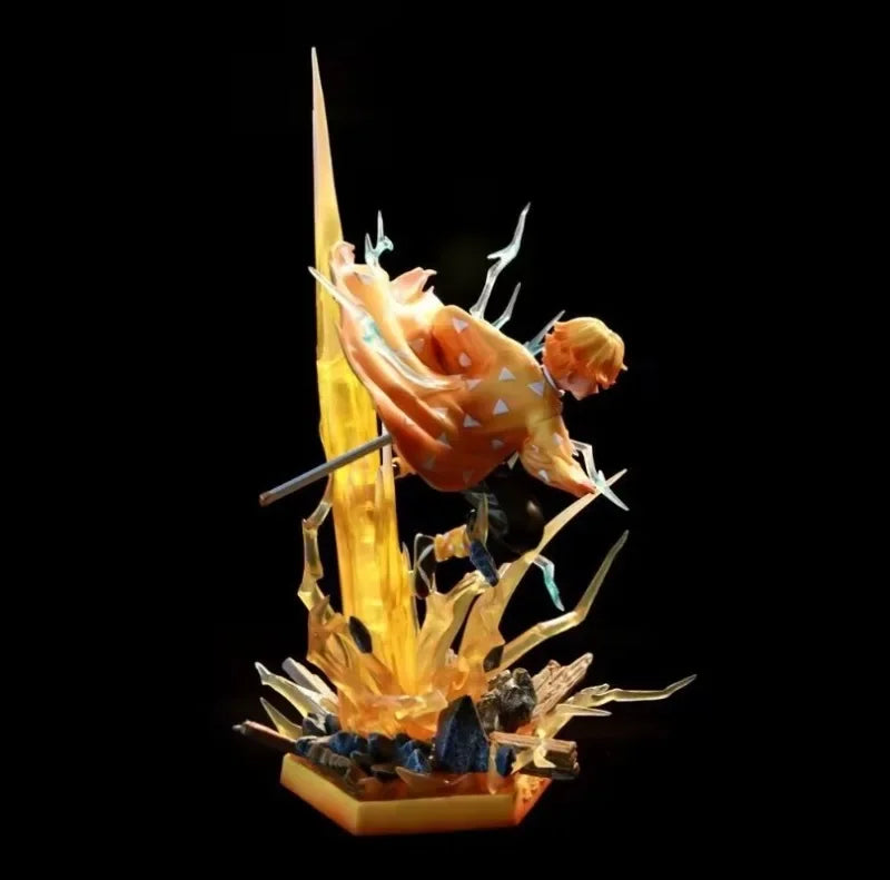 Figuras de Demon Slayer | Figuras que representan a Zenitsu, Kanroji, Akaza, Shinobu, Muichiro, Kyojuro y Kokushibo. Perfectas para decorar un escritorio o estante, estas figuras detalladas son ideales para los fanáticos de Demon Slayer.