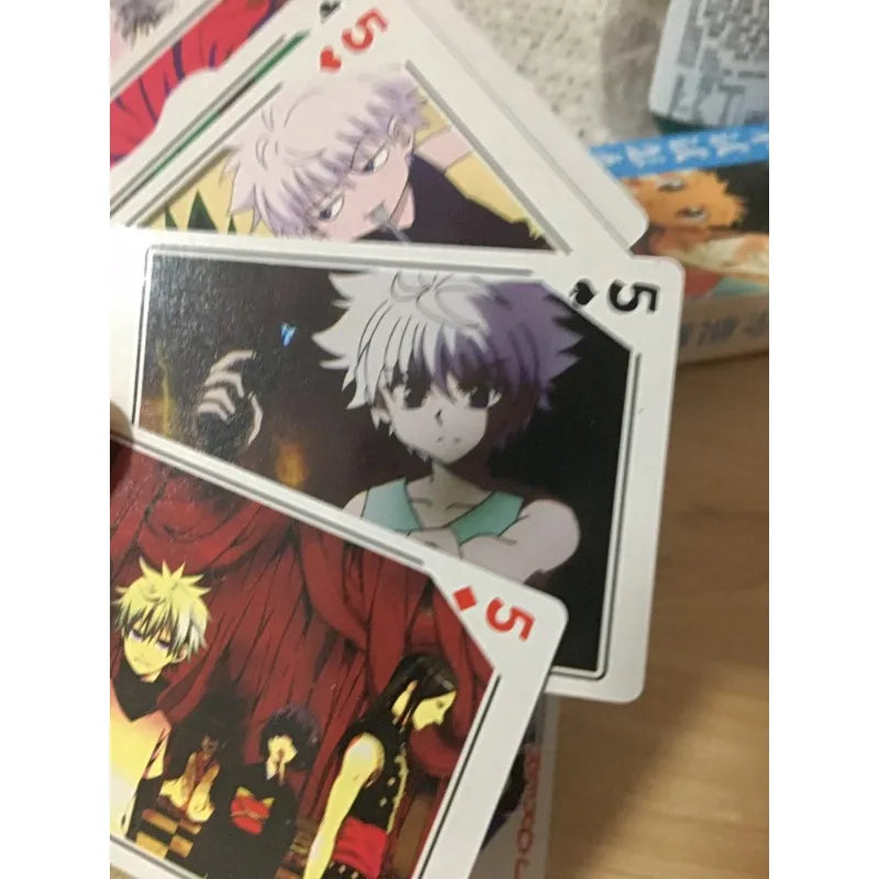 Cartes à Hunter X Hunter | Jeu de cartes à jouer illustré avec les personnages de Hunter X Hunter. Idéal pour les fans de l’anime, ce jeu de cartes est un excellent accessoire pour des moments ludiques ou comme cadeau