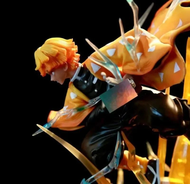 Figuras de Demon Slayer | Figuras que representan a Zenitsu, Kanroji, Akaza, Shinobu, Muichiro, Kyojuro y Kokushibo. Perfectas para decorar un escritorio o estante, estas figuras detalladas son ideales para los fanáticos de Demon Slayer.