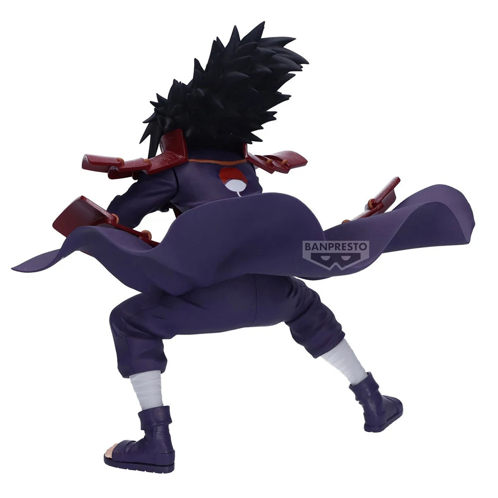 Figura original Bandai Banpresto de 13 cm (edición Vibration Stars) Naruto: Shippuden | Modelo de acción de Madara Uchiha, perfecto para coleccionistas y fanáticos del anime.