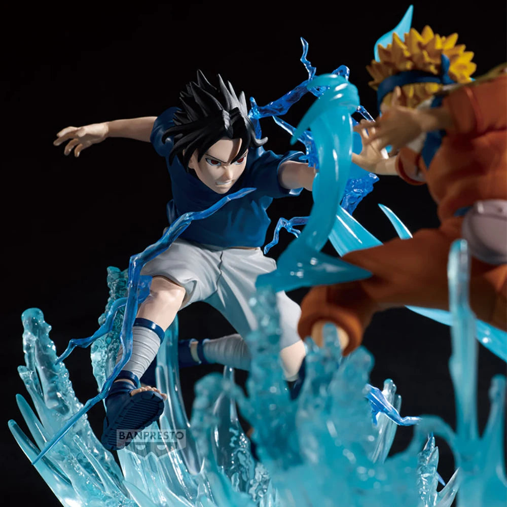 Figura 12cm Bandai Banpresto Edición Combinada Batalla | Figuras de acción originales de Sasuke Uchiha y Naruto Uzumaki en pleno combate. Modelos decorativos perfectos para aficionados y niños.