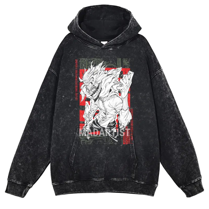 Hoodie vintage lavé inspiré de Dan Da Dan, un incontournable pour les fans du manga. Avec son design oversize et son style streetwear. Confortable et stylé, il est parfait pour les hommes et les femmes qui souhaitent afficher leur amour pour l'anime