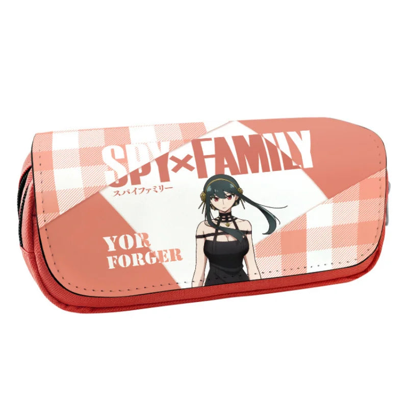 Kit ESPÍA×FAMILIAR | Estuche grande inspirado en Spy x Family, perfecto para guardar material escolar y maquillaje. Diseñado para estudiantes y fanáticos del anime, este estuche kawaii es un gran regalo práctico y elegante.
