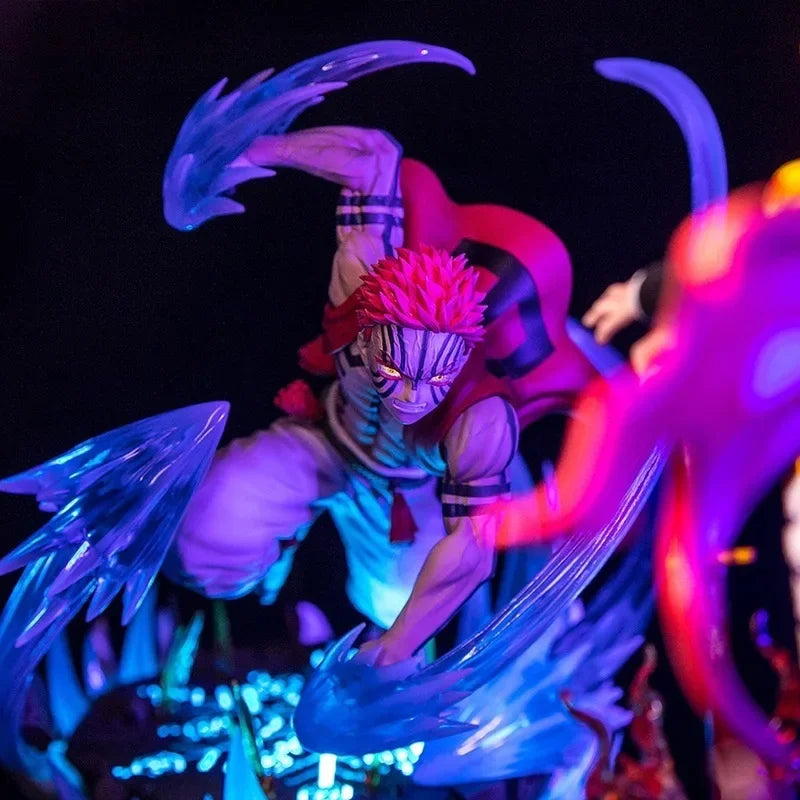 Figuras de Demon Slayer | Figuras que representan a Zenitsu, Kanroji, Akaza, Shinobu, Muichiro, Kyojuro y Kokushibo. Perfectas para decorar un escritorio o estante, estas figuras detalladas son ideales para los fanáticos de Demon Slayer.