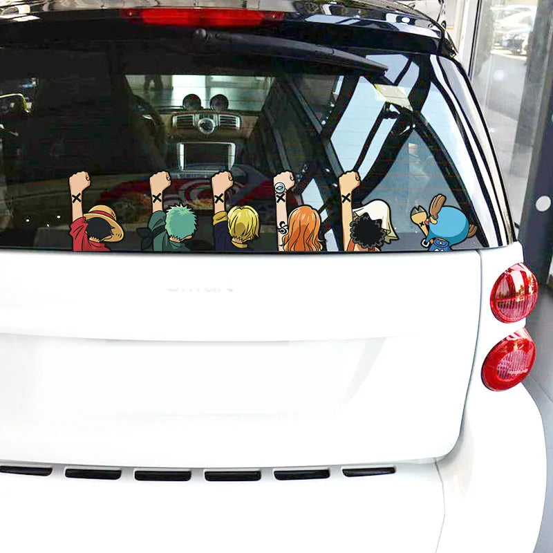 Pegatinas impermeables de One Piece, ideales para embellecer tus vehículos. Resistentes y duraderas, estas pegatinas añaden un toque único a la vez que muestran tu pasión por el mundo del anime.