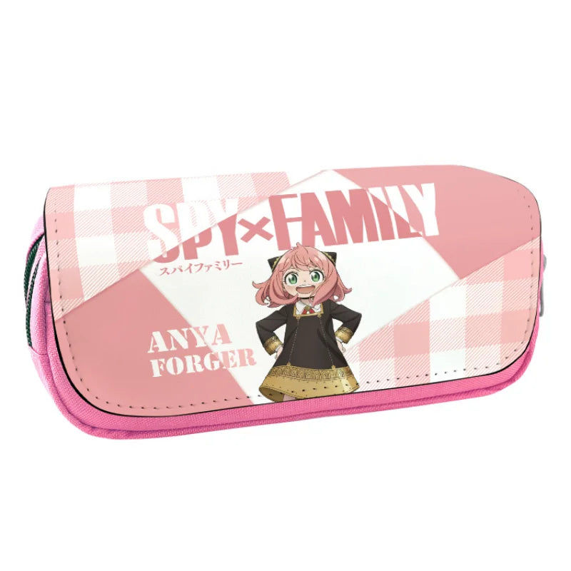 Kit ESPÍA×FAMILIAR | Estuche grande inspirado en Spy x Family, perfecto para guardar material escolar y maquillaje. Diseñado para estudiantes y fanáticos del anime, este estuche kawaii es un gran regalo práctico y elegante.