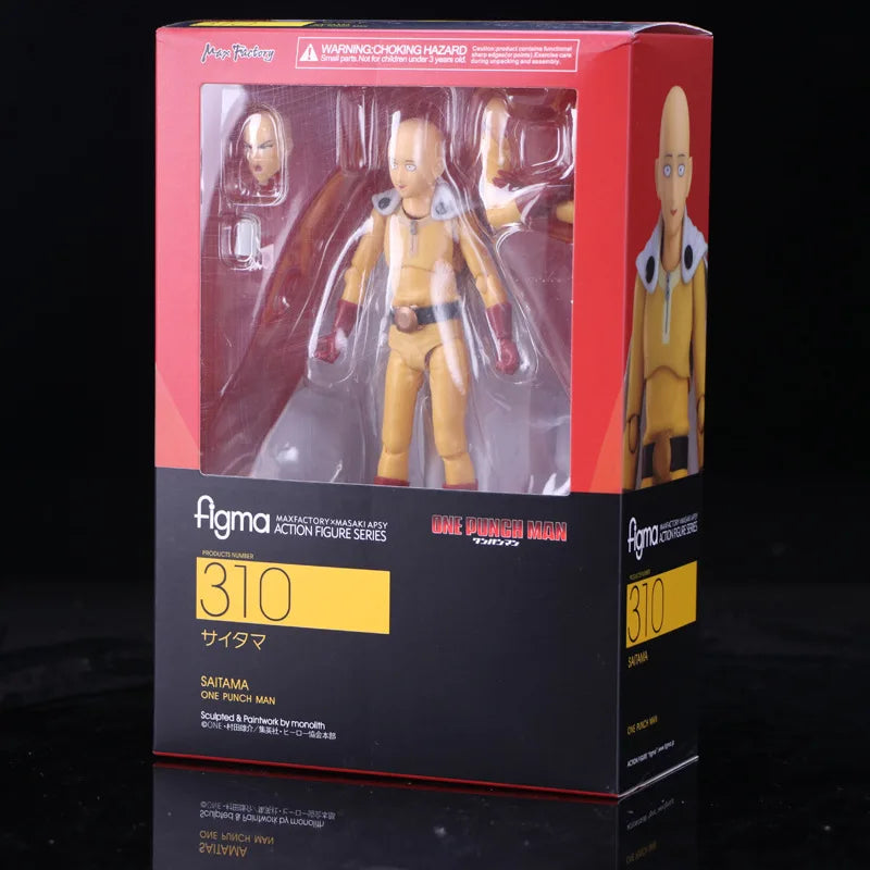 Figura Figma 310 ONE PUNCH MAN de 16 cm | Figura de PVC de Saitama (One Punch Man), modelo articulado con piezas intercambiables. Un coleccionable detallado, ideal para fans y coleccionistas del anime.