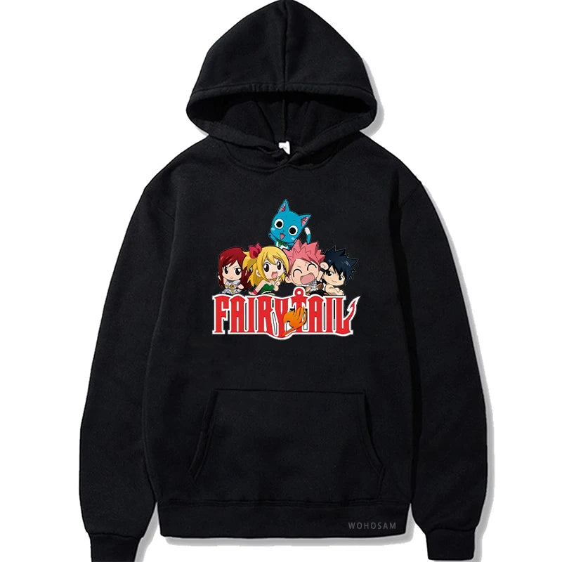 Sweat à capuche pour hommes et femmes inspiré de Fairy Tail. Ce pull en molleton est parfait pour l'automne et l'hiver, un incontournable pour les fans de manga