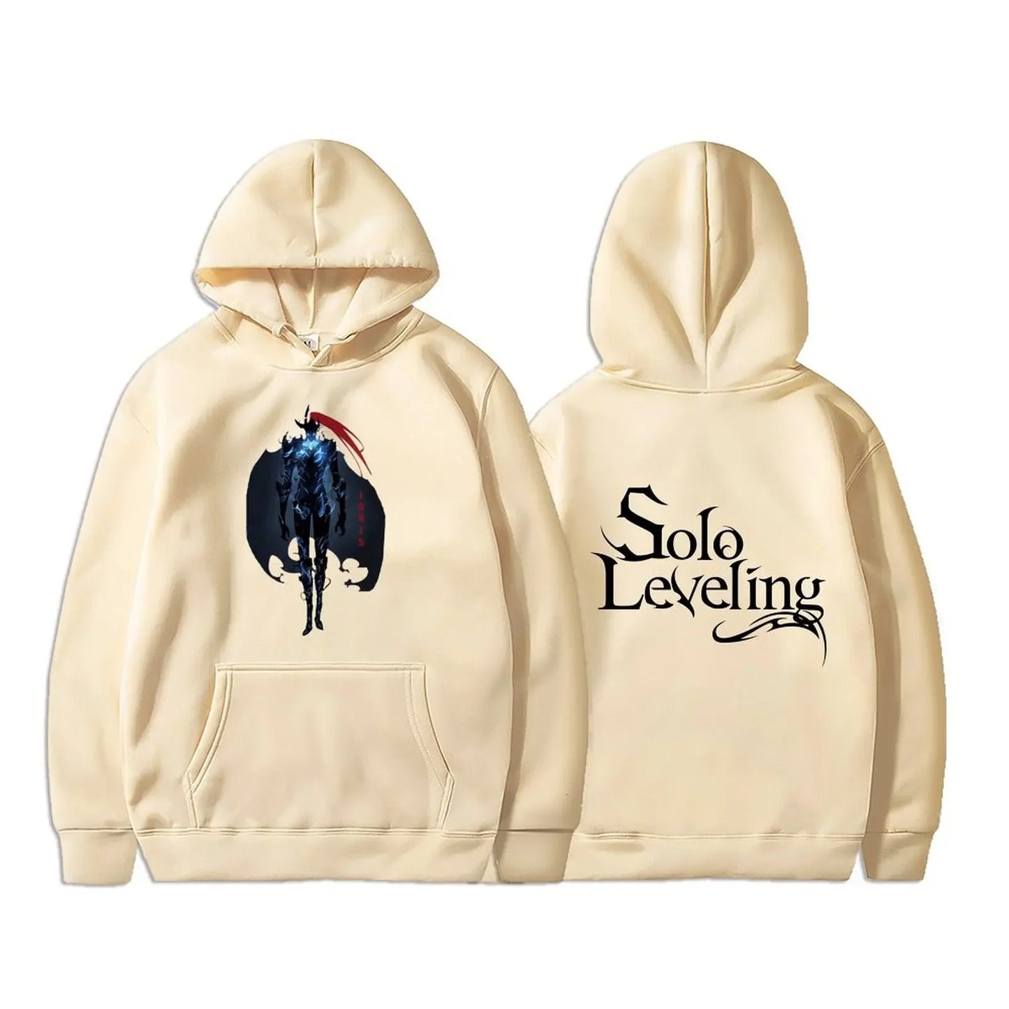 Solo Leveling Sweatshirt | Autumn fleece hoodie with Sung Jin-Woo graphic print. Oversized style, Harajuku streetwear, unisex, ideal for manga and anime fans