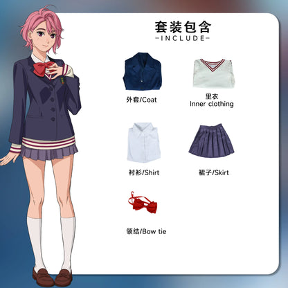 Adopta el auténtico estilo Dan Da Dan con estos uniformes de cosplay inspirados en los trajes de Aira Shiratori y Okarun. Perfecto para convenciones, sesiones de fotos o eventos de cosplay.
