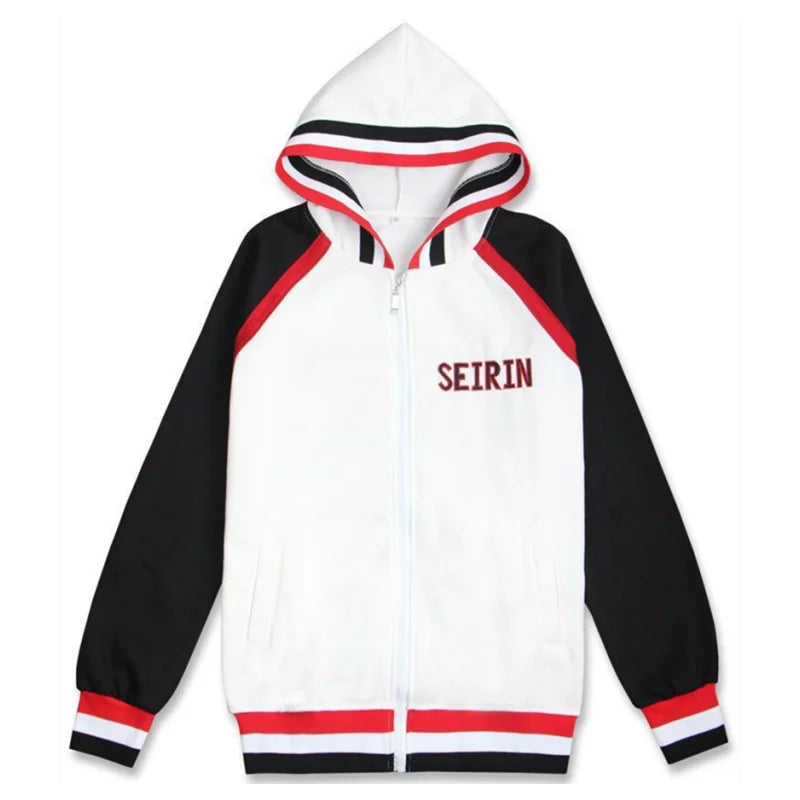 Hoodie Kuroko No Basuke SEIRIN | Sweatshirt de sport avec capuche, inspiré des uniformes de basketball de Kagami Taiga et Kuroko Tetsuya. Parfait pour le cosplay, les activités en extérieur ou les fans d'anime