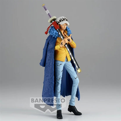 23cm BANDAI One Piece Figure | Bandai Banpresto PVC figure of Trafalgar D. Water Law, King of Artist edition. Perfect for fans and collectors