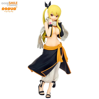 Figura BANDAI Fairy Tail de 22cm | Figura original de Lucy Heartfilia con el traje de Natsu. Modelo de edición limitada con detalles precisos y mano de obra fina, ideal para coleccionistas y fanáticos del anime.