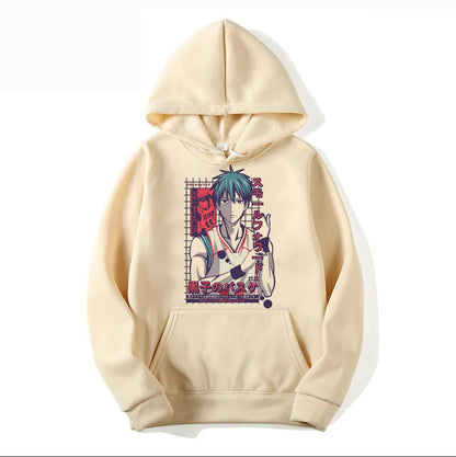 Kuroko no Basket Sudadera con capucha | Estilo urbano gráfico Y2K, inspirado en la moda Kpop. Cómodo, estético e ideal para hombres/mujeres y fanáticos del anime.