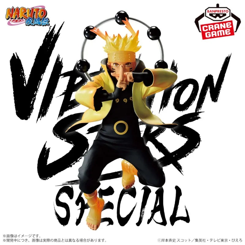 14cm Figurine Bandai BANPRESTO (édition Vibration Stars Spécial) - Naruto Shippuden | Modèle en PVC de  Uzumaki Naruto en mode Rikudô Sennin, idéal pour les collectionneurs et fans d'anime. Parfait comme jouet, décoration ou cadeau