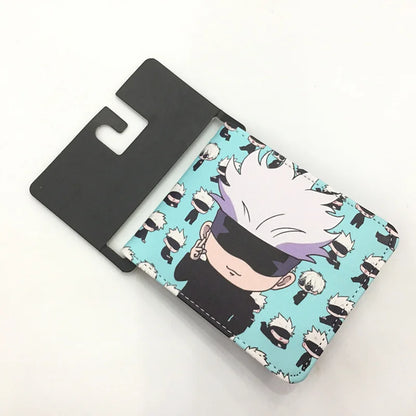 Cartera Jujutsu Kaisen de 11,5x9 cm | La billetera plegable perfecta para los fanáticos, este modelo plegable ofrece compartimentos para tarjetas bancarias, documentos de identidad y monedas. Ideal para uso diario o como accesorio de cosplay. 