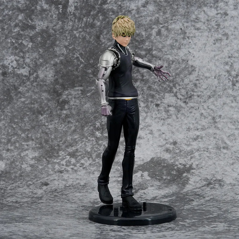 Figura One Punch Man de 21 cm | Figura detallada de Genos, héroe cyborg de One Punch Man. Perfecto para colecciones o como regalo para fanáticos del anime.
