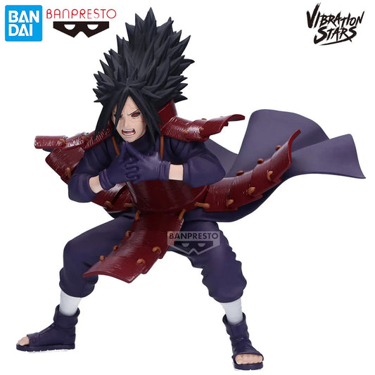 Figura original Bandai Banpresto de 13 cm (edición Vibration Stars) Naruto: Shippuden | Modelo de acción de Madara Uchiha, perfecto para coleccionistas y fanáticos del anime.