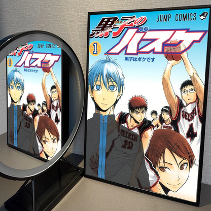 Posters Anime Kuroko No Basket | Stickers en papier blanc adhésif, parfaits pour décorer chambres, cafés ou bars avec un style kawaii. Idéal pour les fans d'anime