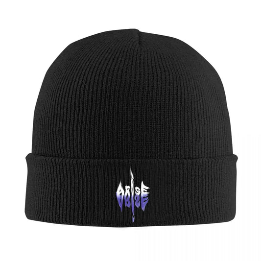 Autumn/winter warm knit beanie inspired by Solo Leveling. Ideal for cosplay or as a costume accessory, this unisex hat is perfect for parties or as a gift for fans of the anime.