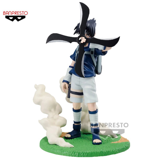 Figura Bandai Banpresto de 12 cm (Edición Memorable Saga) Naruto | Modelo de acción anime de Sasuke Uchiha, adorno coleccionable de PVC. Un regalo perfecto para los fans de Naruto y los niños.