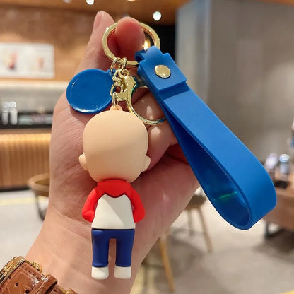 Llavero One Punch Man de 6 cm | Mini figura de Saitama de PVC con cordón, ideal como llavero o colgante de bolso. Perfecto para los fanáticos del anime