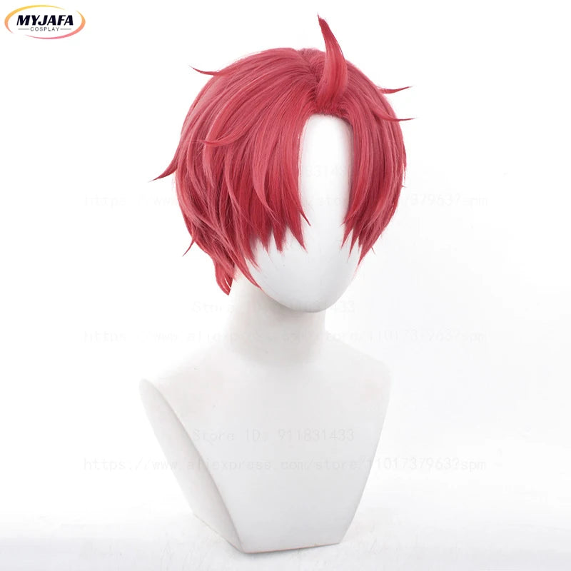 Peluca de cosplay y pendientes de Jin Enjoji (Jiji) del anime Dan Da Dan. Fabricado con fibras sintéticas resistentes al calor. Viene con un gorro de peluca. Perfecto para convenciones, fiestas de disfraces o sesiones fotográficas.