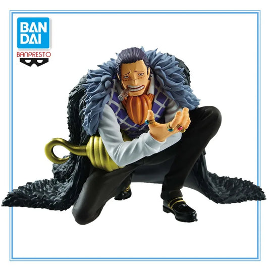 Figura BANDAI de 11cm (Edición Battle Record) One Piece | Figura de PVC Banpresto que representa al Cocodrilo en acción. Perfecto para coleccionistas y fanáticos de One Piece.