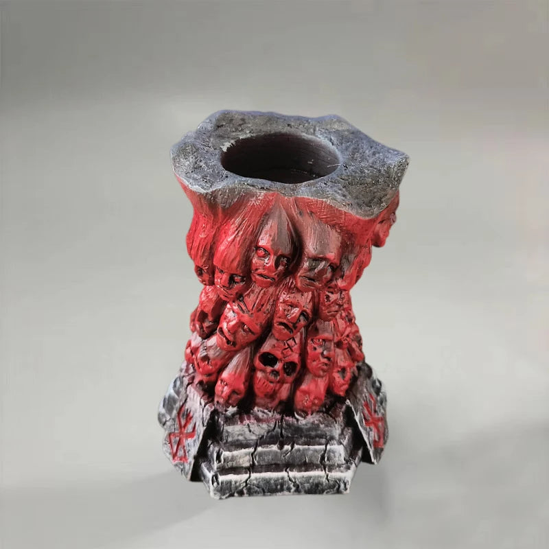 Porte-Bougie en résine avec support inspiré de l'univers de BERSERK, idéale pour les décorations d'Halloween ou thématiques. Cadeau parfait pour les amateurs d'anime et d'objets uniques