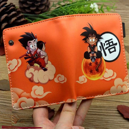 Portefeuille Dragon Ball Son Goku grande capacité, conçu pour hommes et femmes. Ce porte-monnaie portable est parfait est un cadeau idéal pour les fans de Dragon Ball